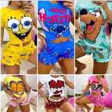 Lanç Moldes Roupa Pijama Feminino Conjunto Blusa Short
