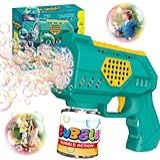 Lança Bolha De Sabão Pistola Brinquedo Criança Maquina Bolhinhas Verde