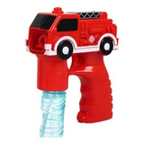 Lança Bolhas De Sabão Pistola Lançador De Bolhas A Pilha Cor Bombeiro
