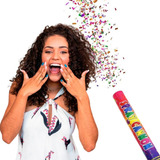 Lança Confete De Estourar Colorido Metalizado Festa