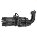 Lançador Bolha De Sabão Pistola Arma Metralhadora Preto Dm