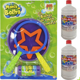 Lançador De Bolha Gigante Mania Big Bolha 2 Litro De Refil