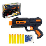 Lançador Pistola Arma 2 Em 1 Bolas Água Em Gel 6 Tipo Nerf