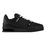 Lançamento premium Lv Trainer Masculino E Feminino Barato Louis Vuiton Preto preto 39 Br