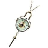 Lancardo Relógio De Bolso Esqueleto Antigo Movimento Mecânico Steampunk Bola De Cristal Romana Com Corrente Mecânico