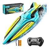 Lancha Barco Controle Remoto Fire Dragon 2 Motores 30km H 2 4GHZ Alta Velocidade à Prova D água Motor Duplo Com Luzes LED Brincar A Noite  VERDE AMARELO 