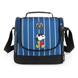 Lancheira Bolsa Térmica Escolar Snoopy Azul