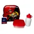 Lancheira Escolar Térmica Infantil 3d - Estampa Personagem Boneco Animal Pássaro Angry Birds - Preto E Vermelho - Santino