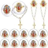 Landical Broche De Lapela Nossa Senhora De Guadalupe Rosário Favor De Batismo Para Convidados Presente De Primeira Comunhão Broche Religioso Católico Evento Fúnebre Memorial Favores Recuerdos De La