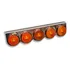 Lanterna 5 Marias Inox Led Bivolt Ø65mm Laranja