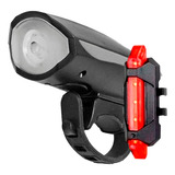 Lanterna Bicicleta Led C Buzina Sinalizador Recarregável