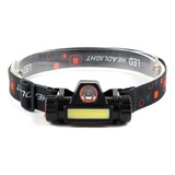 Lanterna Cabeça Capacete Recarregavel Led T6 1 Led Cob Lanterna Preto Luz Branco