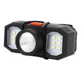 Lanterna Cabeça Triplo 3 Lâmpadas Farol Led Recarregável Usb