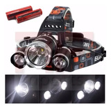 Lanterna Cabeça Triplo T6 3 Led Cree Profissional Economica