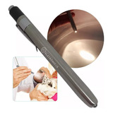 Lanterna Clinica Luz Led Penlight Estilo Caneta P Oculista Lanterna Prata Luz Branco Morno