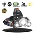 Lanterna De Cabeça Ec 62222 3 Led Recarregável Profissional Cor Preta Para Capacete Ecooda