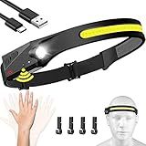 Lanterna De Cabeça Recarregável 230 Lâmpada De Cabeça De Feixe Largo LED Com Sensor De Movimento Para Adultos Acessórios De Acampamento Lanterna à Prova D água Para Caminhadas Corrida Reparação Pesca Ciclismo