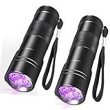 Lanterna De Luz Preta Sevenka Pacote Com 2 12 Lanternas De Luz Negra UV Mini Tocha Portátil De 395 Nm Detector De Urina Profissional Para Manchas De Urina De Cães Percevejos De Cama E Escorpiões