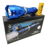 Lanterna De Mergulho Led Cree T6 Profissional Azul Jws 575 Cor Da Luz Branca
