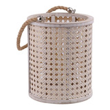 Lanterna Decorativa De Treliça Alça Em Corda 20cm Nk0092 Btc