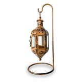 Lanterna Decorativa Design Rustico De Ferro 24 5cm Altura
