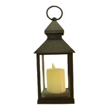 Lanterna Decorativa Marroquina Luminária Porta Vela Led 26cm