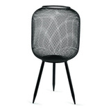 Lanterna Decorativa Metal Black Mart Porta Vela De Chão 40cm