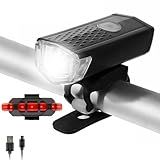 Lanterna E Farol Bike Recarregável, Kit Luzes Bicicleta Em Led Resistente A água Vários Modos De Luz (cabos Usb Incluso)