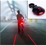 Lanterna Farol Bicicleta Bike Led Laser Sinalizador Ciclovia