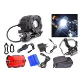 Lanterna Farol Bike Led T6 Cabeça K8 288000 W 6 Baterias