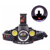 Lanterna Farol De Cabeça Bike 3 Led Cree T6 Recarregável