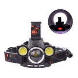 Lanterna Farol De Cabeça Bike 3 Led Cree T6 Recarregável