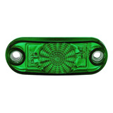 Lanterna Frontal Delimitadora Led Verde P  Caminhões 12v 24v