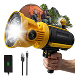 Lanterna Holofote 250w Mais Forte Do Mundo Recarregável Usb