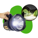Lanterna Holofote Kyrios Td 6000a Preto Alta Potência Led 30w T6 Recarregável Luz Branca