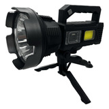 Lanterna Holofote Super Potente Led P90 C  Power Bank   Jws Cor Da Luz Preto