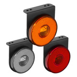 Lanterna Lateral 85mm Led Bivolt Suporte Saída Fios Carreta
