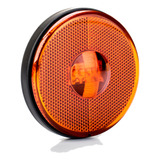 Lanterna Lateral Caminhão 3 Led Bivolt Ambar S Suporte 15u