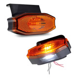 Lanterna Lateral Carreta Led Exclusive Laranja Vigia 12v 24v