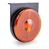 Lanterna Lateral Led Caminhão Carreta Reboque Laranja 15 Uni