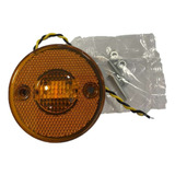 Lanterna Lateral Led Laranjada 66mm Bivolt Sem Suporte Com
