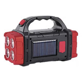 Lanterna Led Potente Recarregável Usb Solar   Bommax A317 Lanterna Vermelho Luz Branco