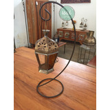 Lanterna Luminária Indiano Com Suporte Vela Parede Decoração