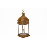 Lanterna Luminária Marroquina Envelhecida Vela Decorativa