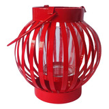 Lanterna Marroquina 17x2cm Aço Inox Vidro