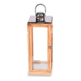 Lanterna Marroquina Madeira Wood Decorativa Grande 54x20cm