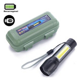 Lanterna Mini Led Cre Police Tática Recarregável Zoom Forte