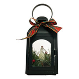 Lanterna Natalina Luminária De Natal 26cm Lamparina Vela Led