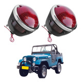 Lanterna par Traseira Jeep Willys 58 79 85 Mm Carcaça Aço
