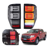 Lanterna Raptor Full Led Ford Ranger 2013 A 2022 Cristal Par